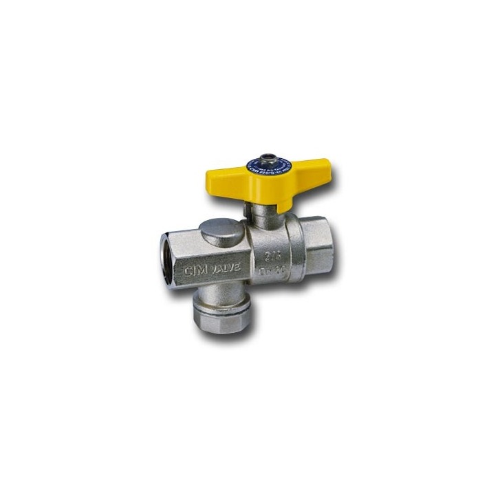 Gas ball valves with filter